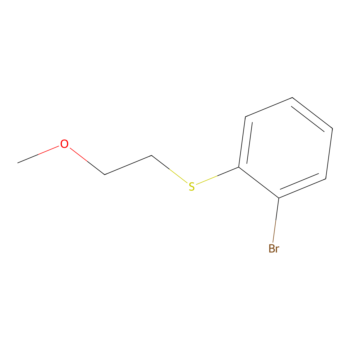 1-Bromo-2-[(2-methoxyethyl)thio]benzene molecular structure, CAS 117341-27-2