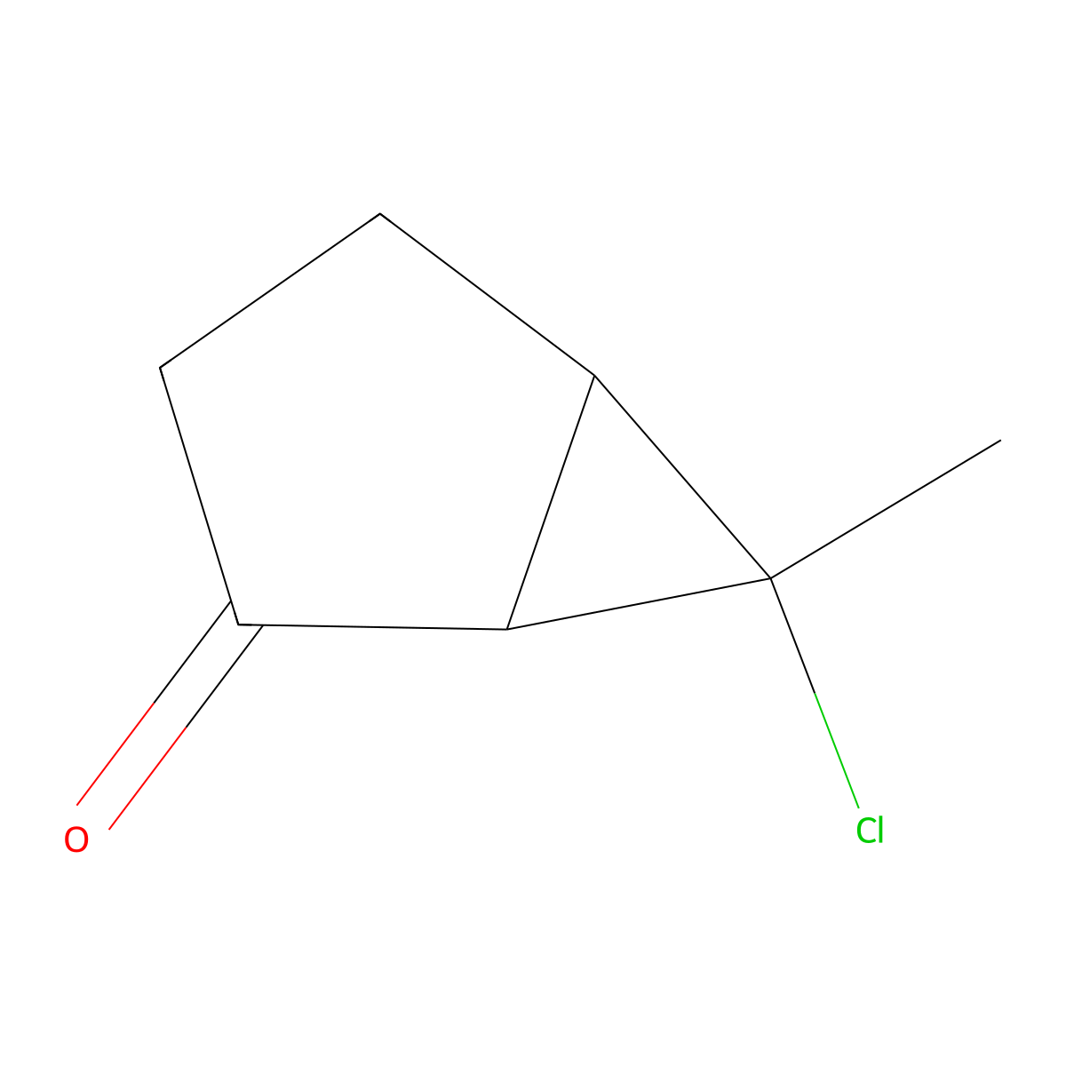 6-Chloro-6-methylbicyclo[3.1.0]hexan-2-one molecular structure, CAS 117341-93-2