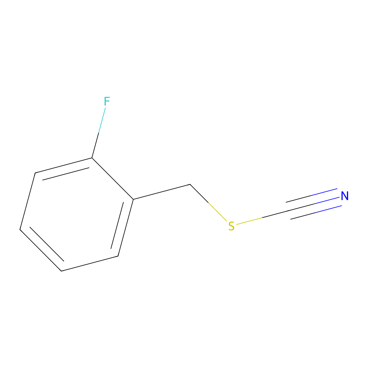 2-Fluorobenzyl thiocyanate molecular structure, CAS 1173440-93-1