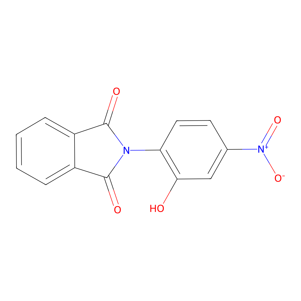 N-(2-Hydroxy-4-nitrophenyl)phthalimide molecular structure, CAS 117346-07-3