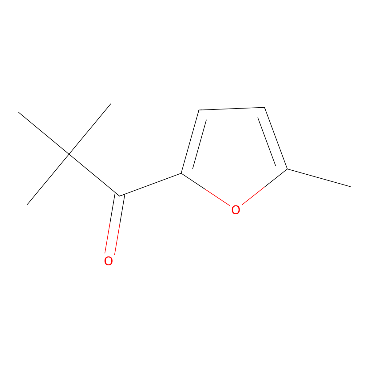 2,2-Dimethyl-1-(5-methylfuran-2-yl)propan-1-one molecular structure, CAS 117347-72-5