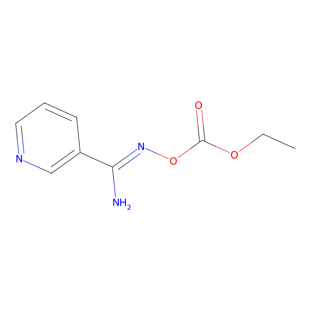 N'-[(Ethoxycarbonyl)oxy]pyridine-3-carboximidamide molecular structure, CAS 1173512-98-5