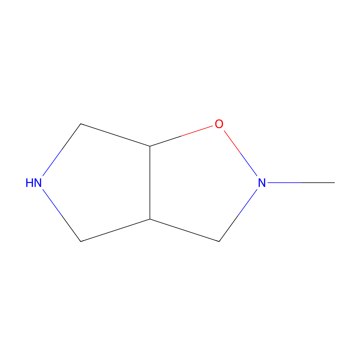 2-Methylhexahydro-2h-pyrrolo[3,4-d]isoxazole molecular structure, CAS 117358-82-4