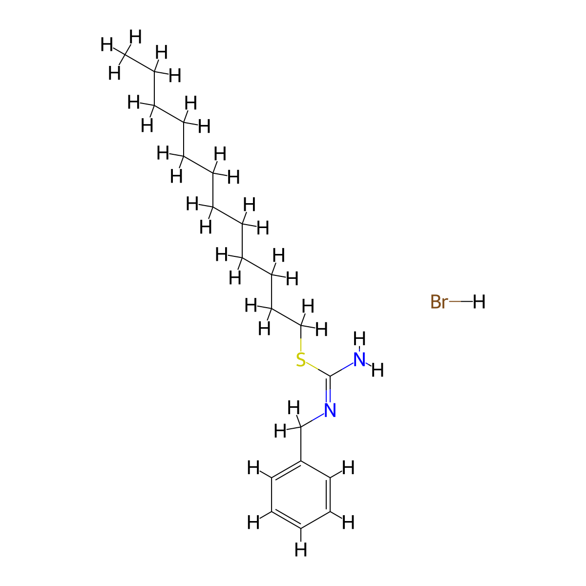 N-benzyl(dodecylsulfanyl)methanimidamide hydrobromide molecular structure, CAS 1173585-22-2