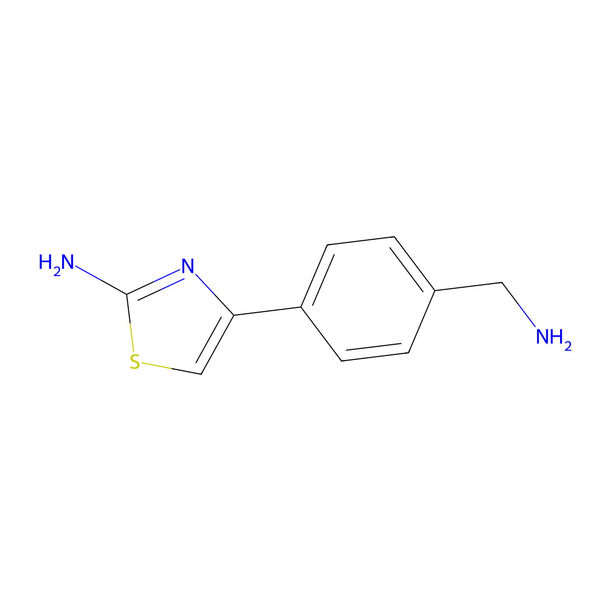 4-[4-(Aminomethyl)phenyl]-1,3-thiazol-2-amine molecular structure, CAS 117360-26-6