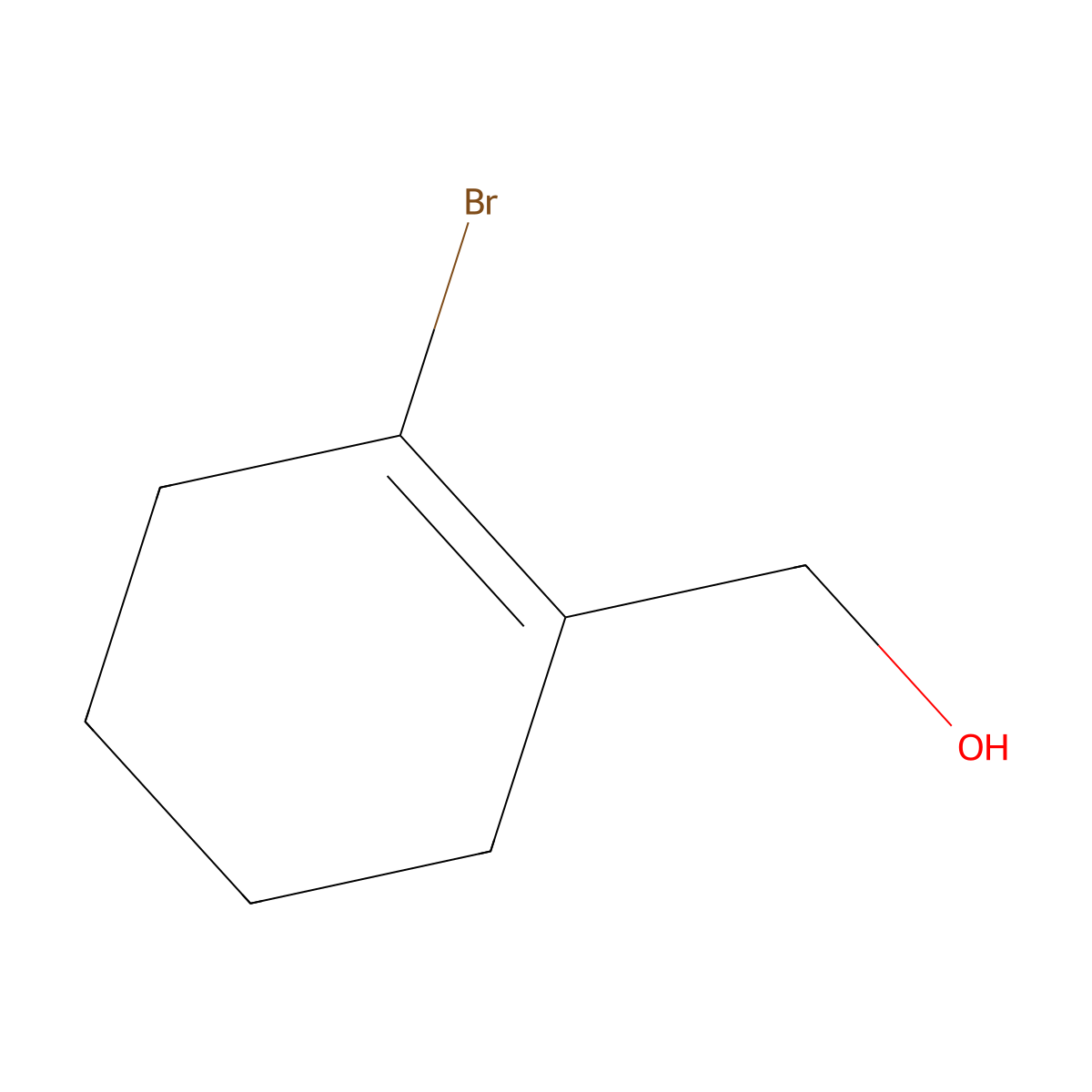 1-Cyclohexene-1-methanol, 2-bromo- molecular structure, CAS 117360-45-9