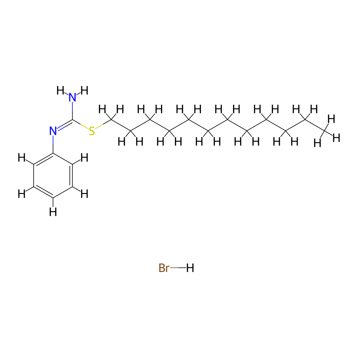 (dodecylsulfanyl)-N-phenylmethanimidamide hydrobromide molecular structure, CAS 1173621-67-4