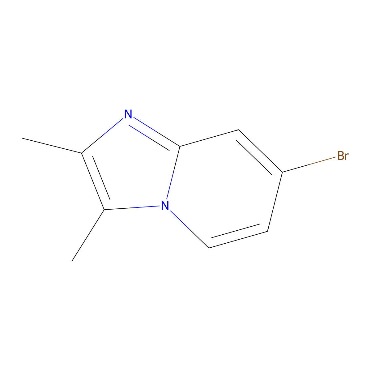 7-Bromo-2,3-dimethylimidazo[1,2-A]pyridine molecular structure, CAS 1173656-67-1