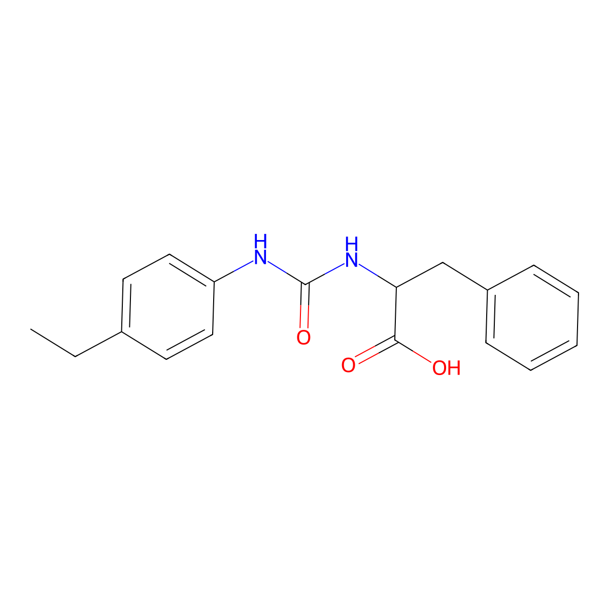 ((4-ethylphenyl)carbamoyl)-L-phenylalanine molecular structure, CAS 1173661-32-9