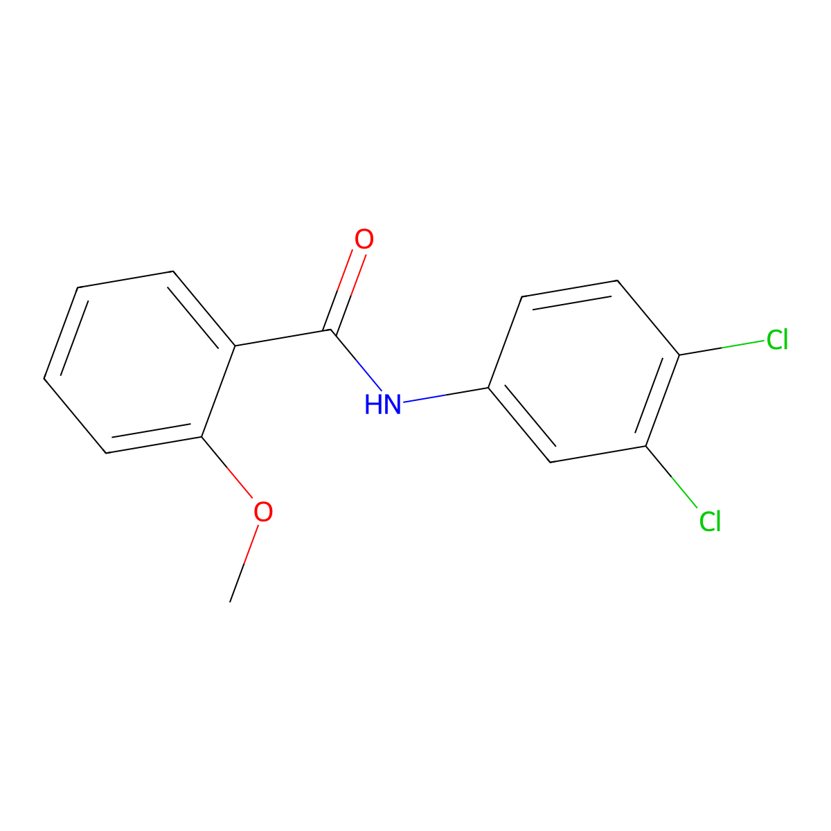 N-(3,4-dichlorophenyl)-2-methoxybenzamide molecular structure, CAS 117367-18-7