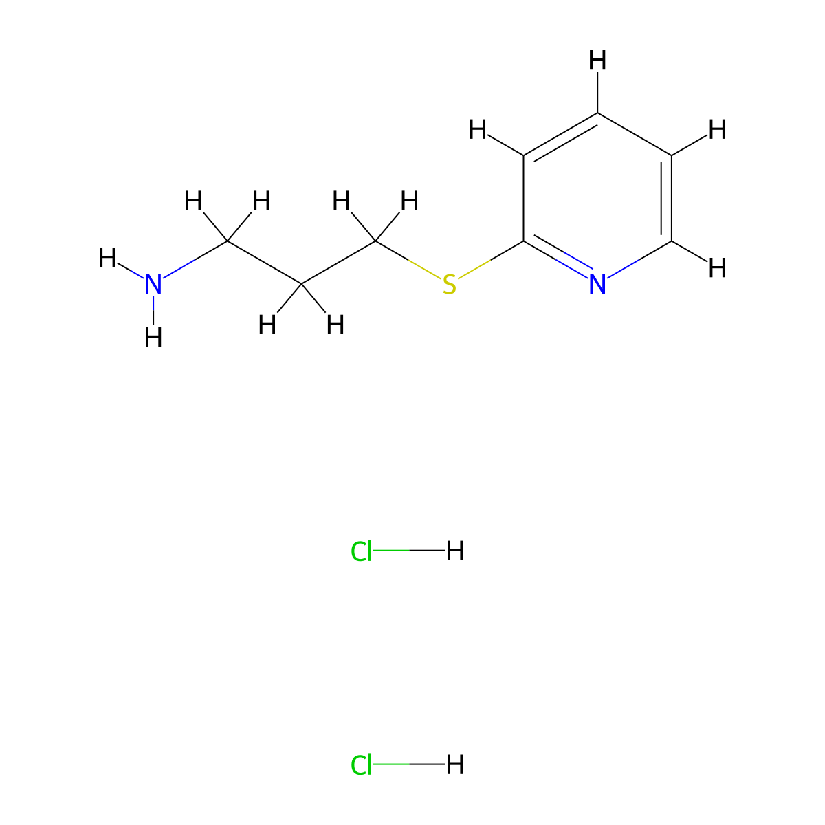 3-(Pyridin-2-ylsulfanyl)propan-1-amine dihydrochloride molecular structure, CAS 117367-28-9