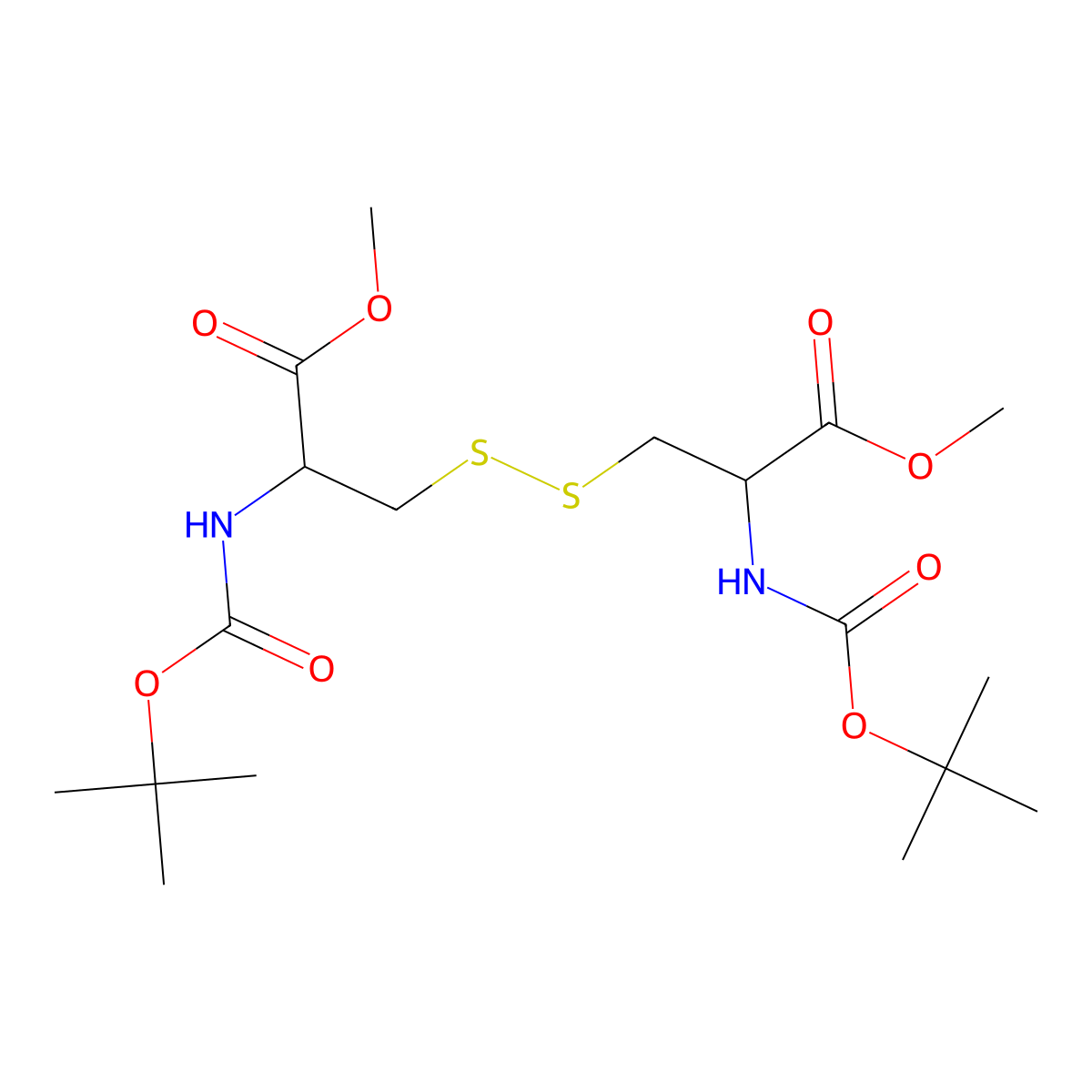 N-[t-Butoxycarbonyl]-l-cystine methyl ester molecular structure, CAS 1173670-56-8