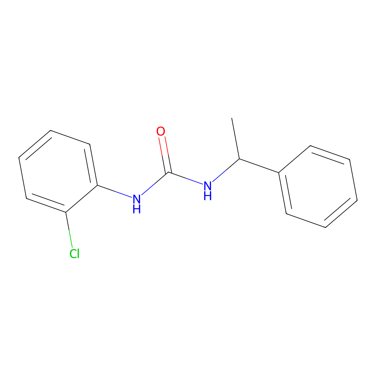 1-(2-Chlorophenyl)-3-(1-phenylethyl)urea molecular structure, CAS 117368-82-8