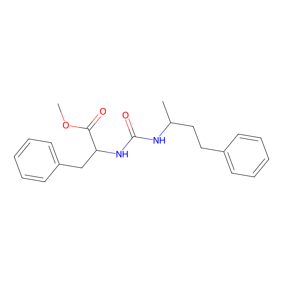 methyl N-[(4-phenylbutan-2-yl)carbamoyl]-L-phenylalaninate molecular structure, CAS 1173683-84-5