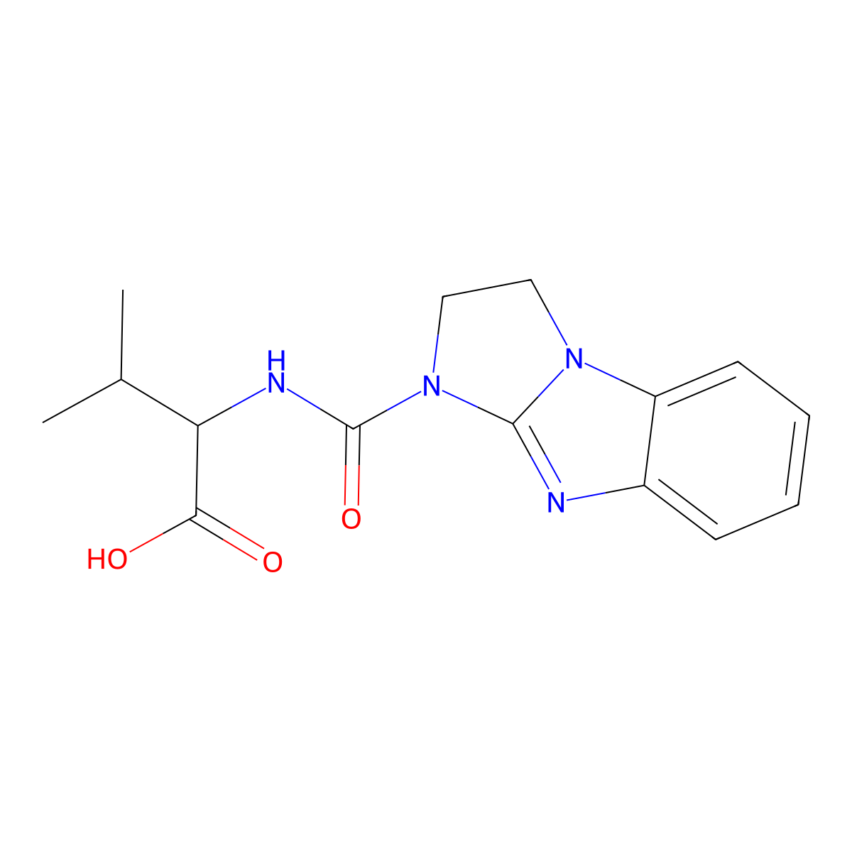 (2S)-2-(1,2-dihydroimidazo[1,2-a]benzimidazole-3-carbonylamino)-3-methylbutanoic acid molecular structure, CAS 1173683-94-7