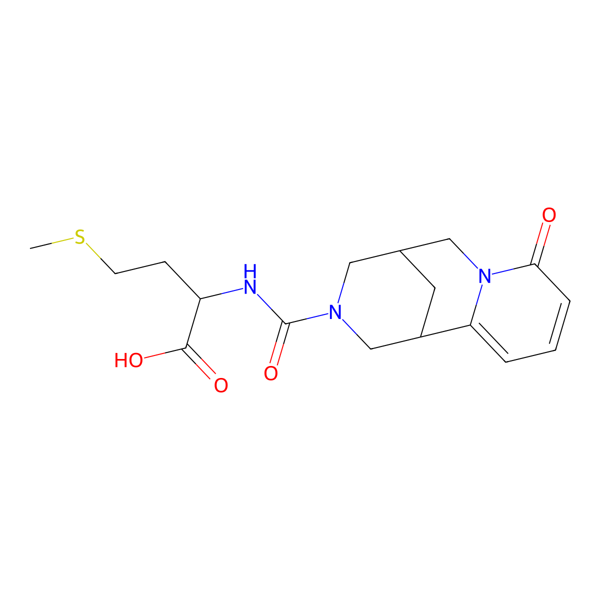 (S)-4-(methylthio)-2-((1R,5R)-8-oxo-2,3,4,5,6,8-hexahydro-1H-1,5-methanopyrido[1,2-a][1,5]diazocine-3-carboxamido)butanoic acid molecular structure, CAS 1173685-50-1