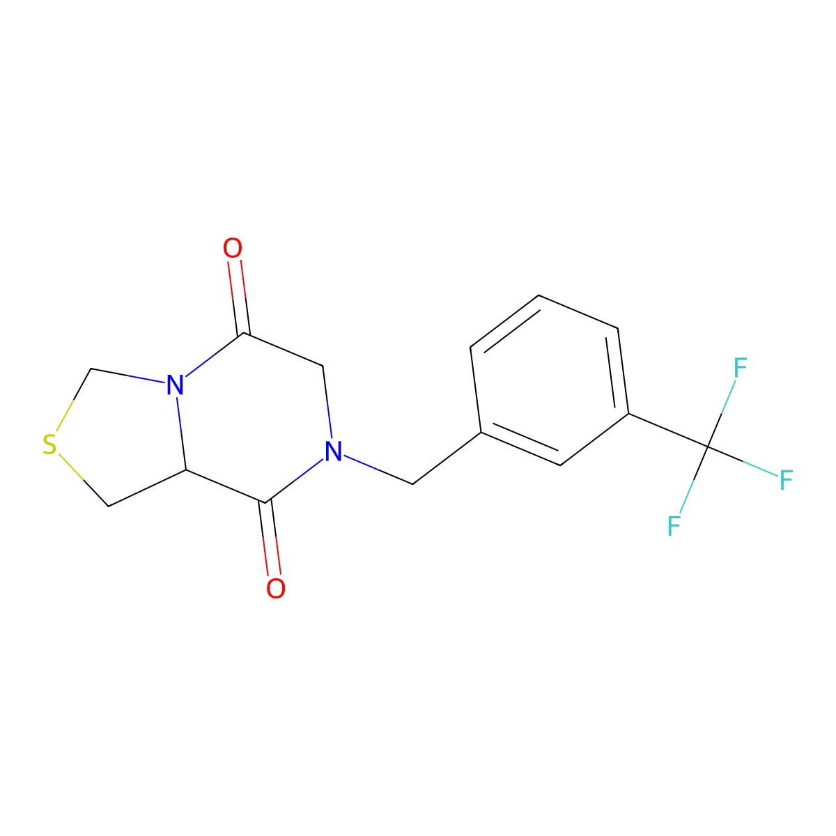 (8aR)-7-[3-(trifluoromethyl)benzyl]tetrahydro[1,3]thiazolo[3,4-a]pyrazine-5,8-dione molecular structure, CAS 1173685-90-9