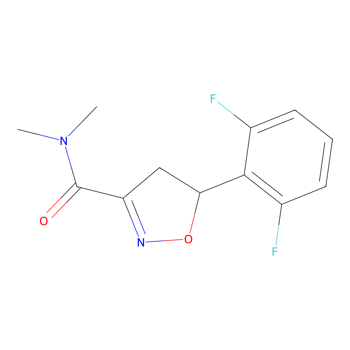 5-(2,6-Difluorophenyl)-N,N-dimethyl-4,5-dihydroisoxazole-3-carboxamide molecular structure, CAS 1173693-35-0
