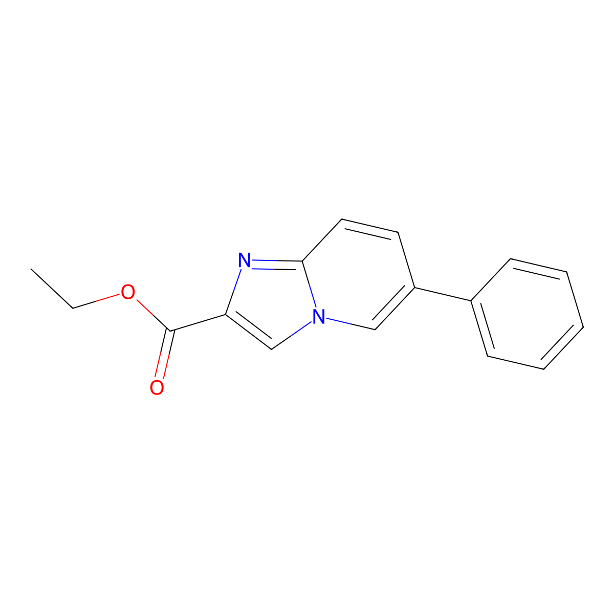 Ethyl 6-phenylimidazo[1,2-a]pyridine-2-carboxylate molecular structure, CAS 1173694-01-3
