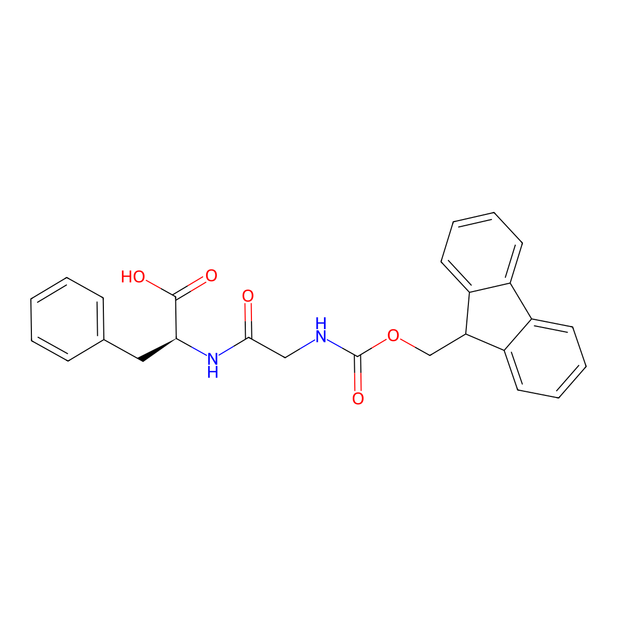 Fmoc-Gly-Phe-OH molecular structure, CAS 117370-45-3