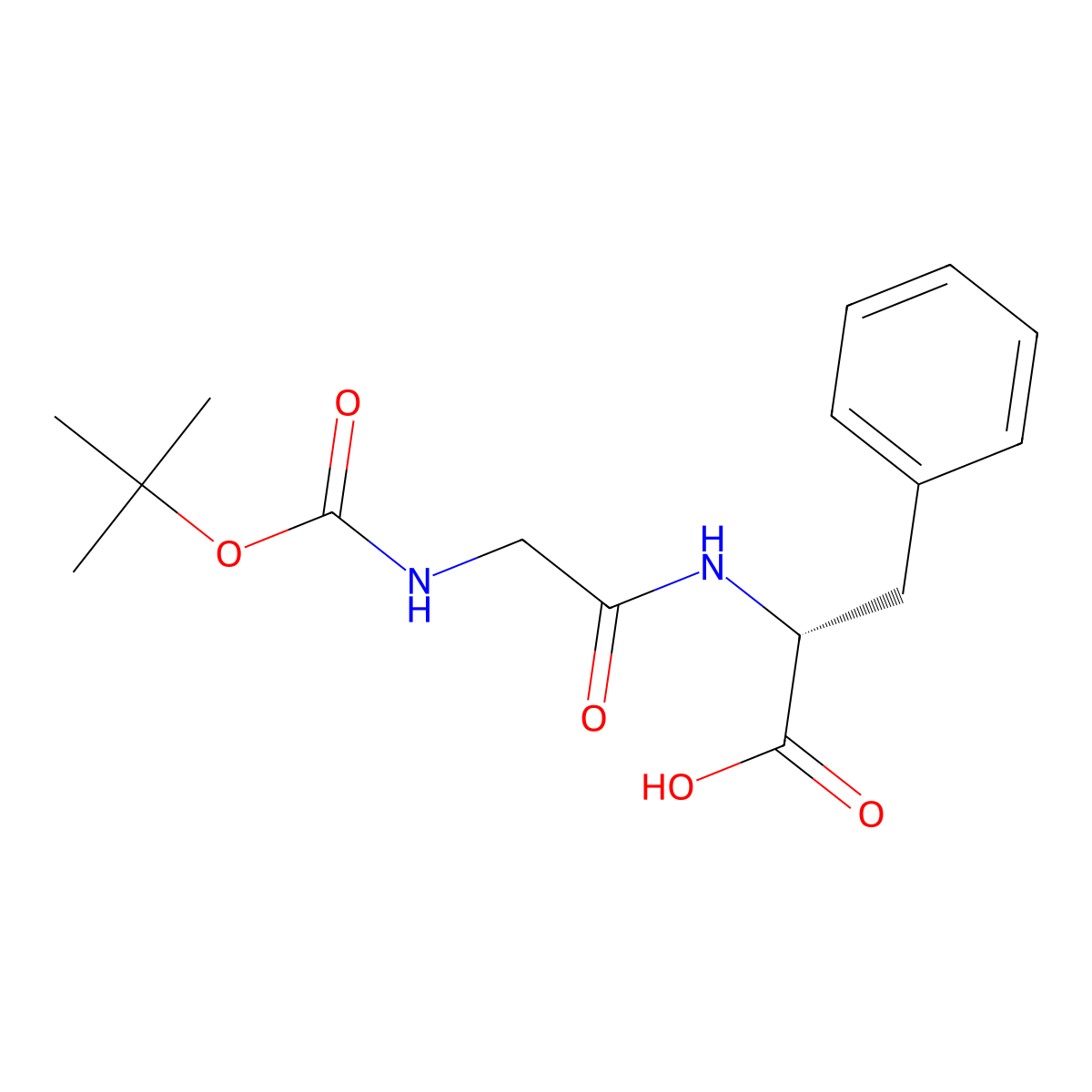 N-Boc-glycyl-D-phenylalanine molecular structure, CAS 117370-66-8