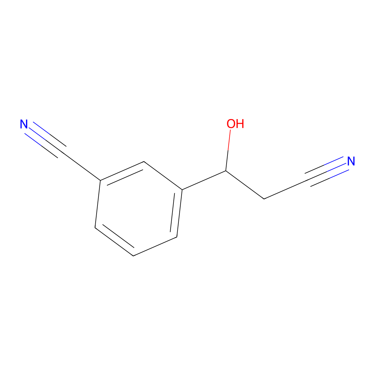 3-(2-Cyano-1-hydroxyethyl)benzonitrile molecular structure, CAS 1173704-79-4