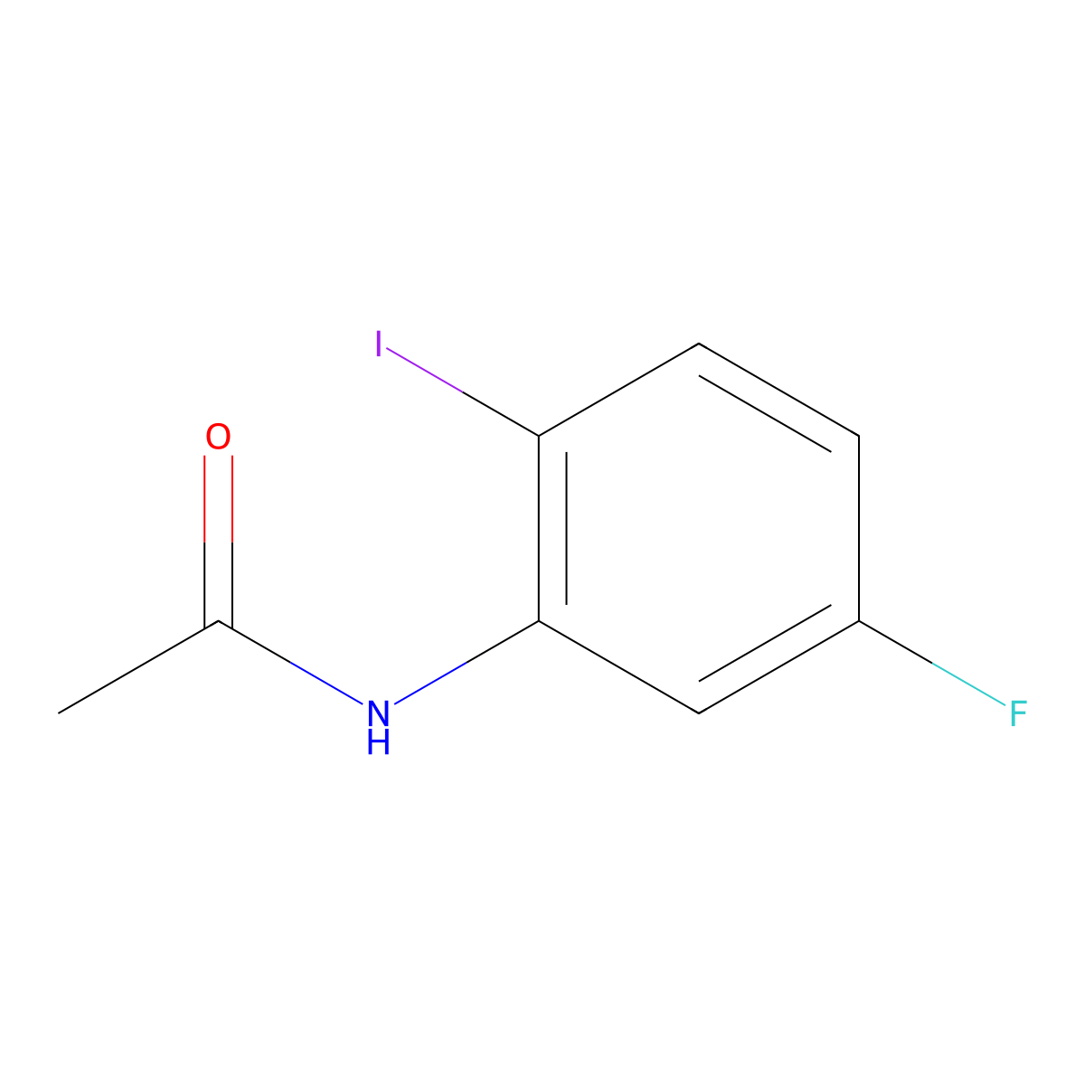 N-(5-Fluoro-2-iodophenyl)acetamide molecular structure, CAS 1173707-01-1