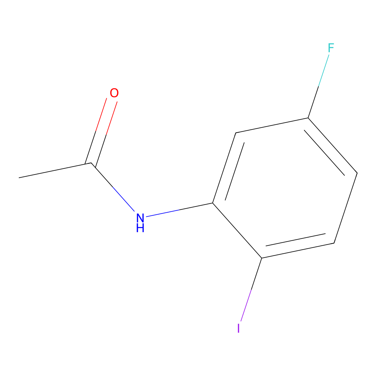 N-(5-Fluoro-2-iodophenyl)acetamide molecular structure, CAS 1173707-01-1