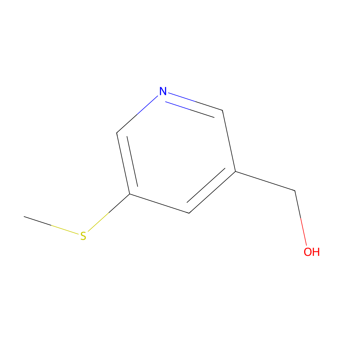 (5-(Methylthio)pyridin-3-yl)methanol molecular structure, CAS 1173713-41-1