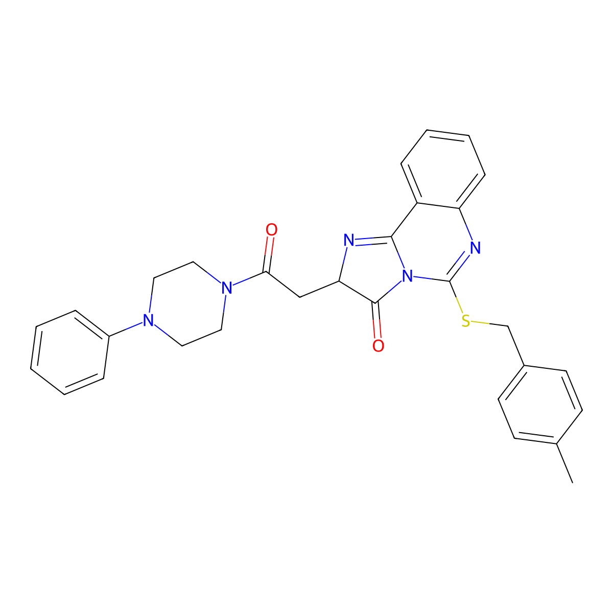 5-{[(4-methylphenyl)methyl]sulfanyl}-2-[2-oxo-2-(4-phenylpiperazin-1-yl)ethyl]-2H,3H-imidazo[1,2-c]quinazolin-3-one molecular structure, CAS 1173740-53-8