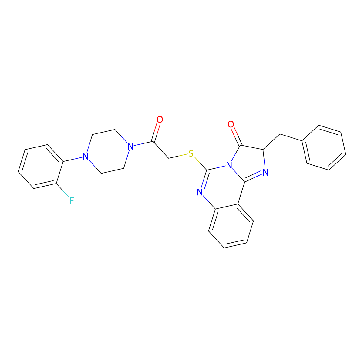 2-benzyl-5-((2-(4-(2-fluorophenyl)piperazin-1-yl)-2-oxoethyl)thio)imidazo[1,2-c]quinazolin-3(2H)-one molecular structure, CAS 1173743-55-9