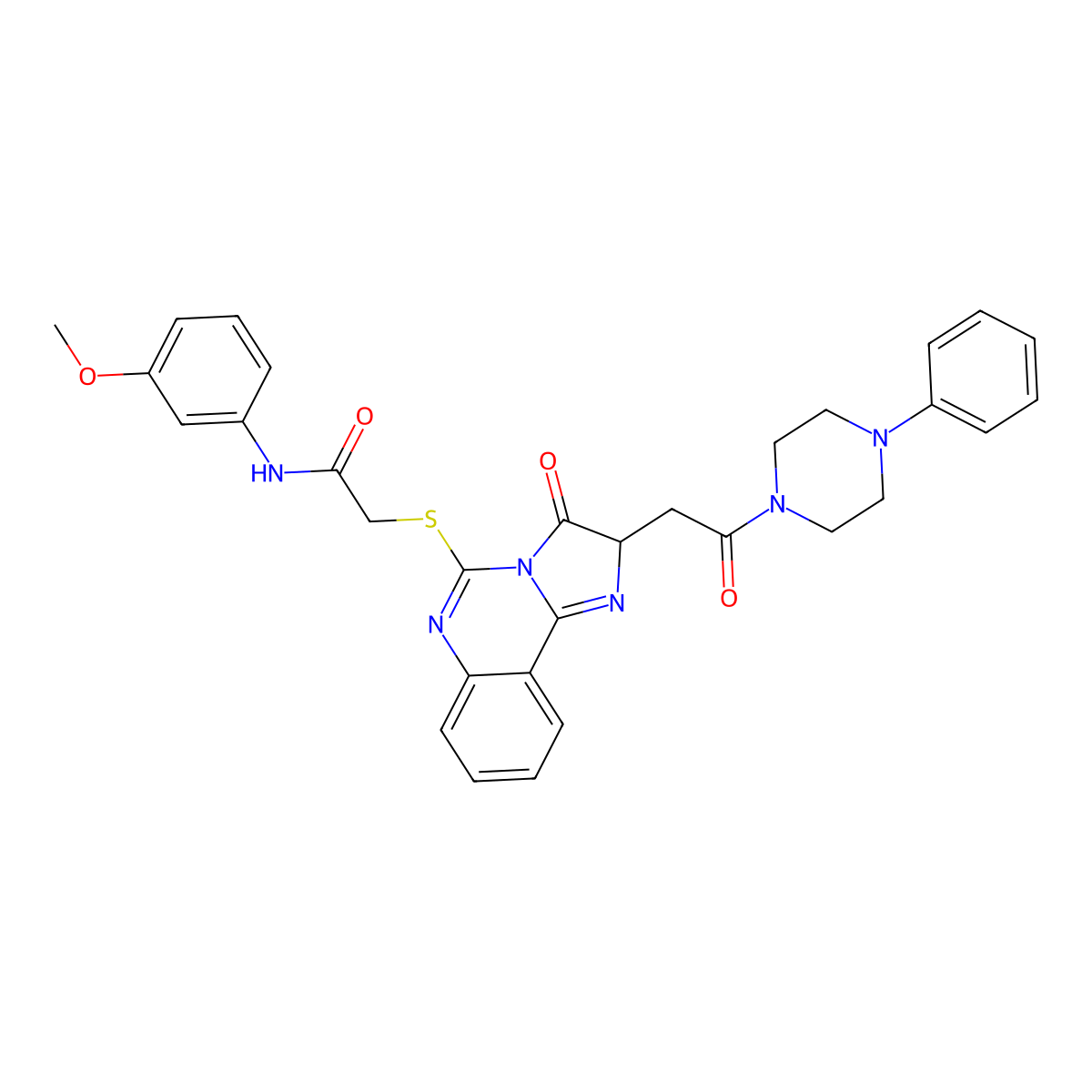 N-(3-methoxyphenyl)-2-({3-oxo-2-[2-oxo-2-(4-phenylpiperazin-1-yl)ethyl]-2H,3H-imidazo[1,2-c]quinazolin-5-yl}sulfanyl)acetamide molecular structure, CAS 1173747-82-4