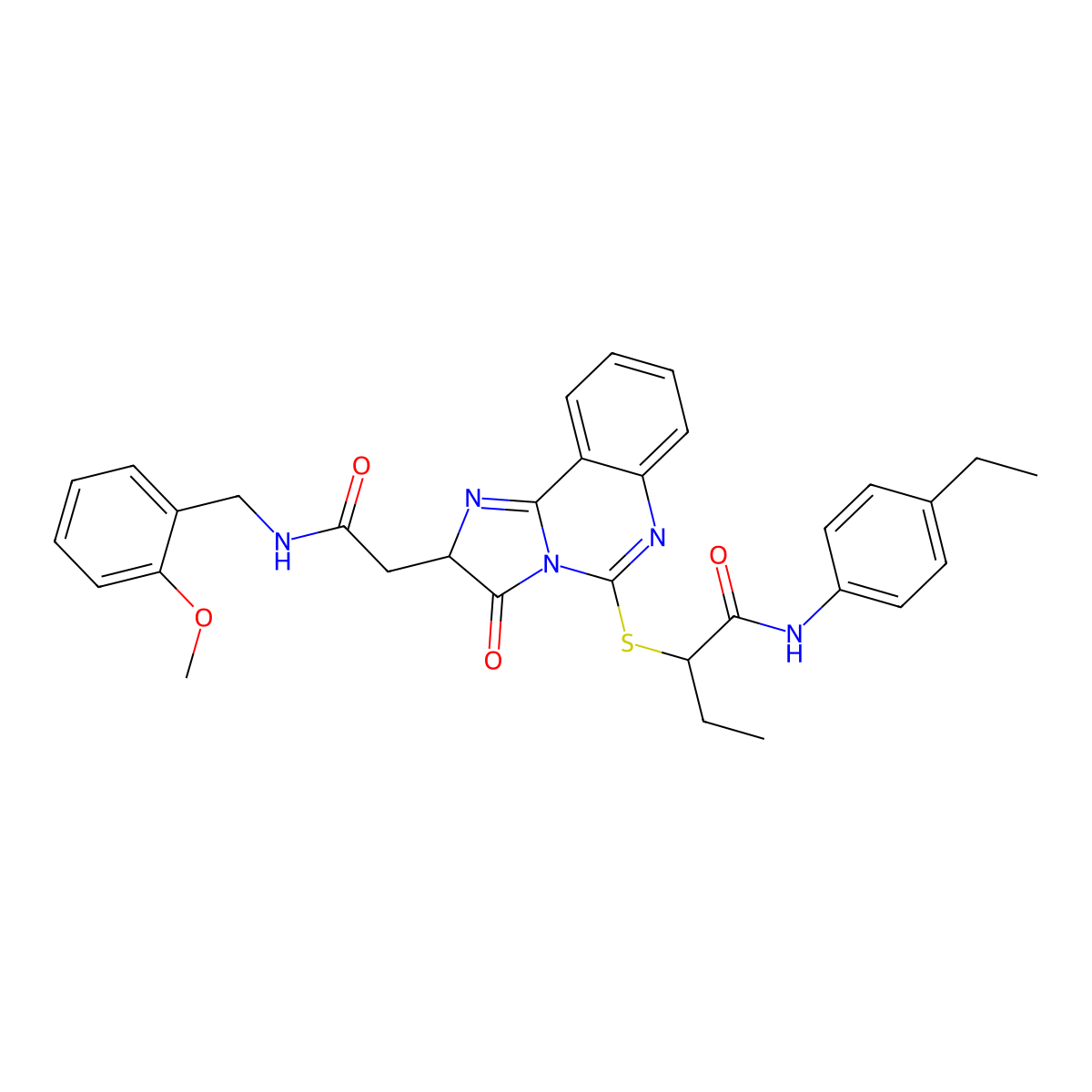 N-(4-ethylphenyl)-2-((2-(2-((2-methoxybenzyl)amino)-2-oxoethyl)-3-oxo-2,3-dihydroimidazo[1,2-c]quinazolin-5-yl)thio)butanamide molecular structure, CAS 1173749-76-2