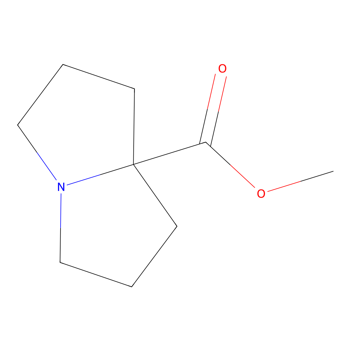 Methyl hexahydro-1H-pyrrolizine-7a-carboxylate molecular structure, CAS 117375-15-2