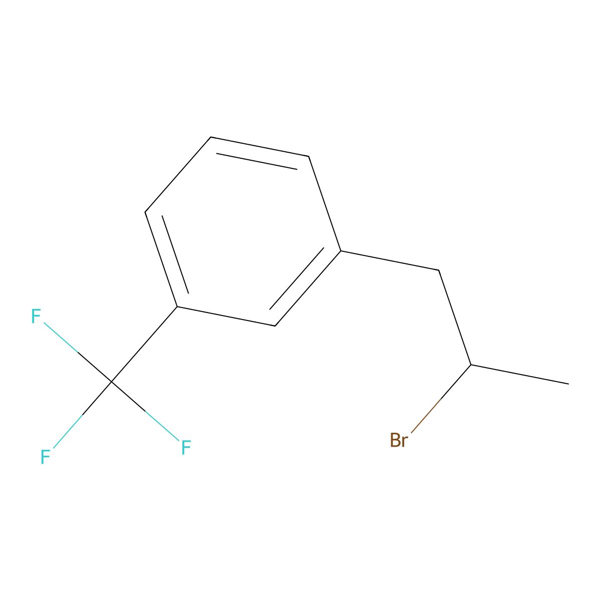 1-(2-Bromopropyl)-3-(trifluoromethyl)benzene molecular structure, CAS 117375-21-0