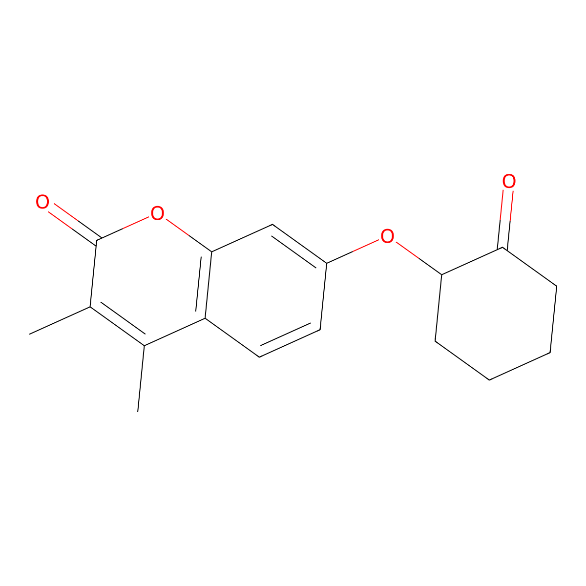 3,4-dimethyl-7-[(2-oxocyclohexyl)oxy]-2H-chromen-2-one molecular structure, CAS 117376-52-0