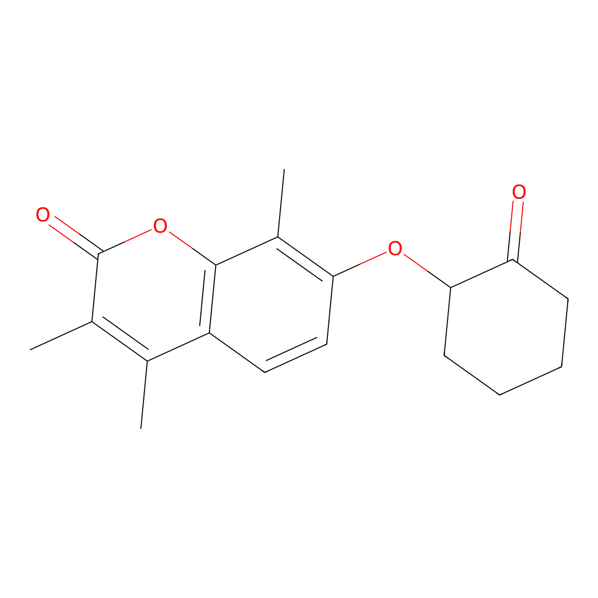 3,4,8-trimethyl-7-[(2-oxocyclohexyl)oxy]-2H-chromen-2-one molecular structure, CAS 117376-53-1