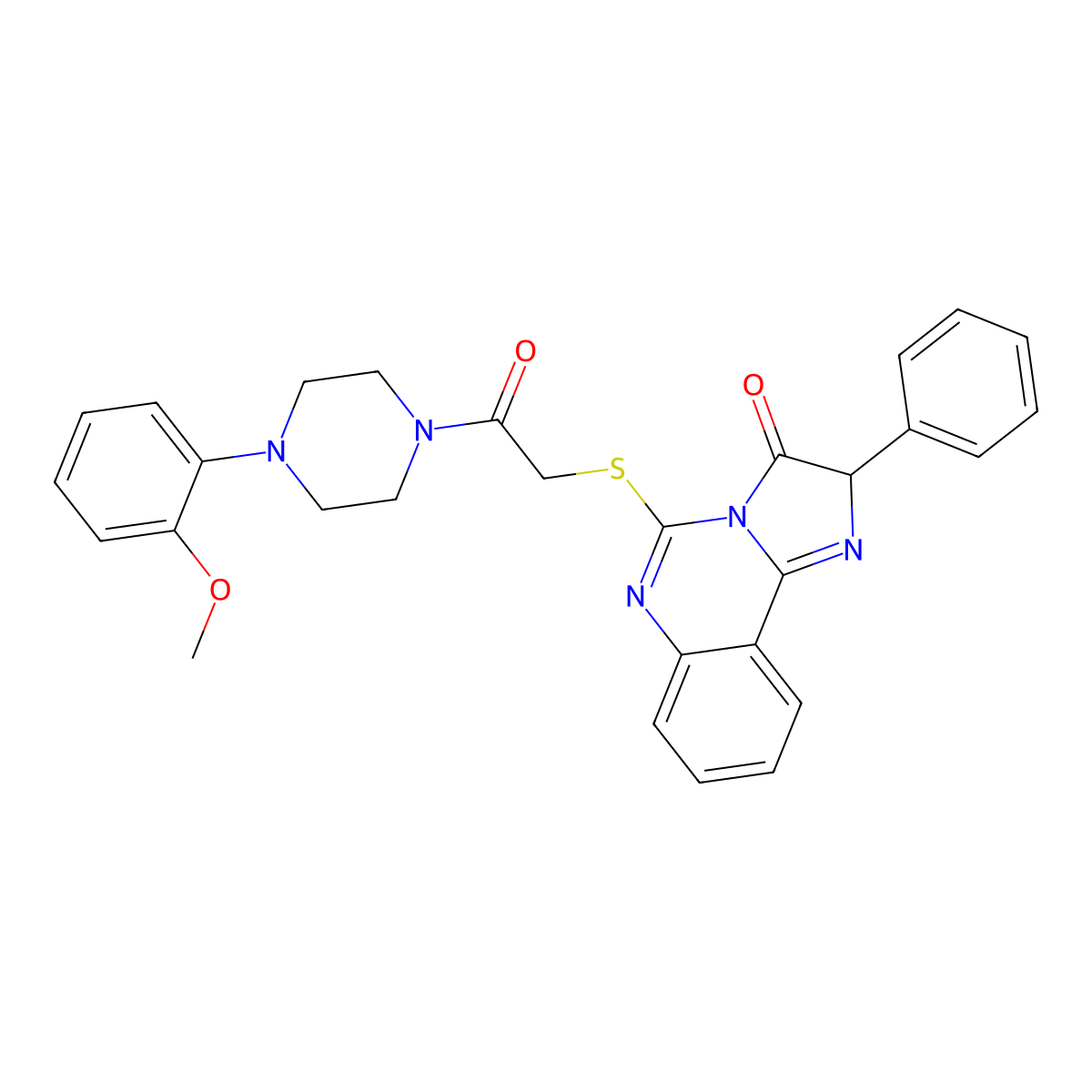 5-((2-(4-(2-methoxyphenyl)piperazin-1-yl)-2-oxoethyl)thio)-2-phenylimidazo[1,2-c]quinazolin-3(2H)-one molecular structure, CAS 1173764-23-2