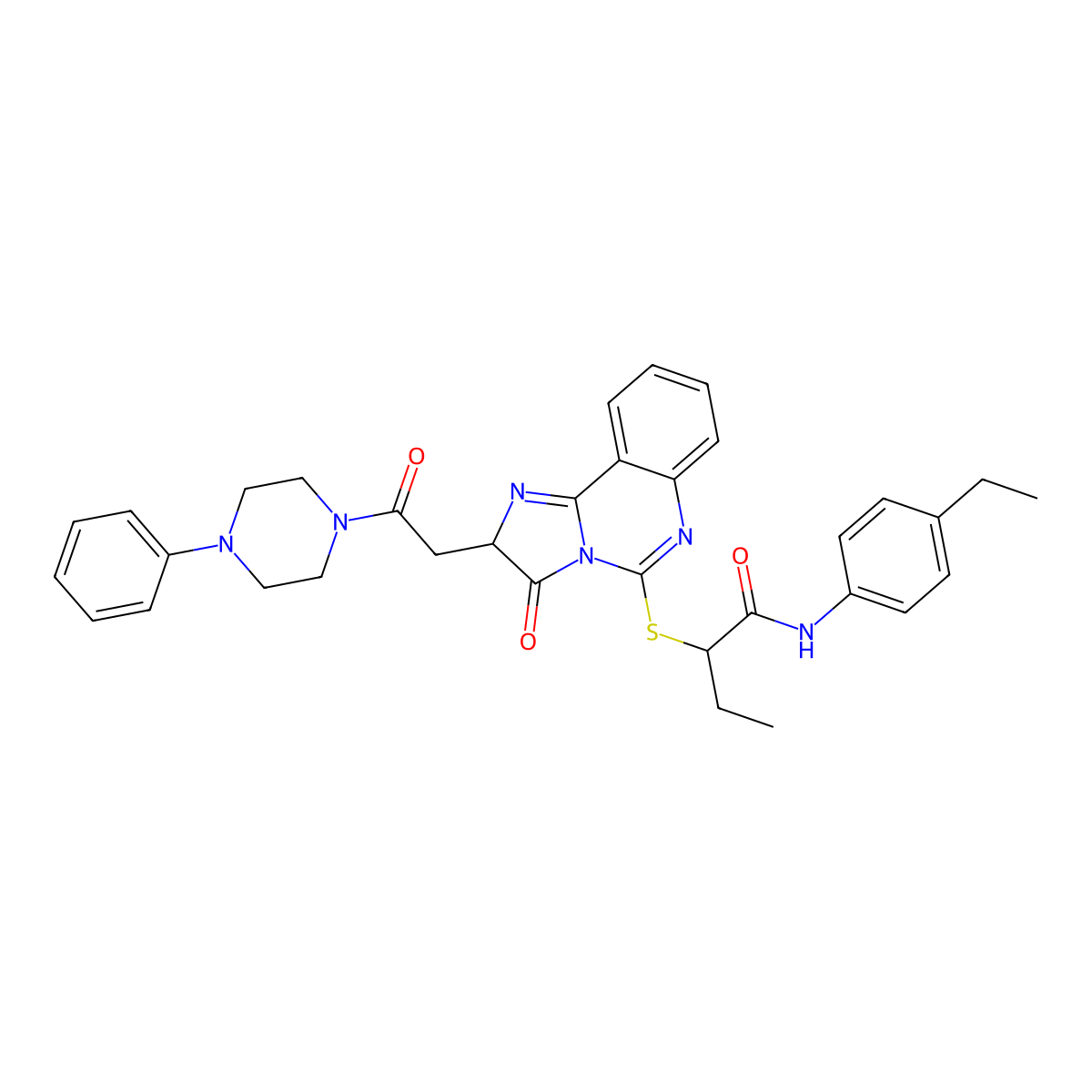 N-(4-ethylphenyl)-2-({3-oxo-2-[2-oxo-2-(4-phenylpiperazin-1-yl)ethyl]-2H,3H-imidazo[1,2-c]quinazolin-5-yl}sulfanyl)butanamide molecular structure, CAS 1173776-65-2