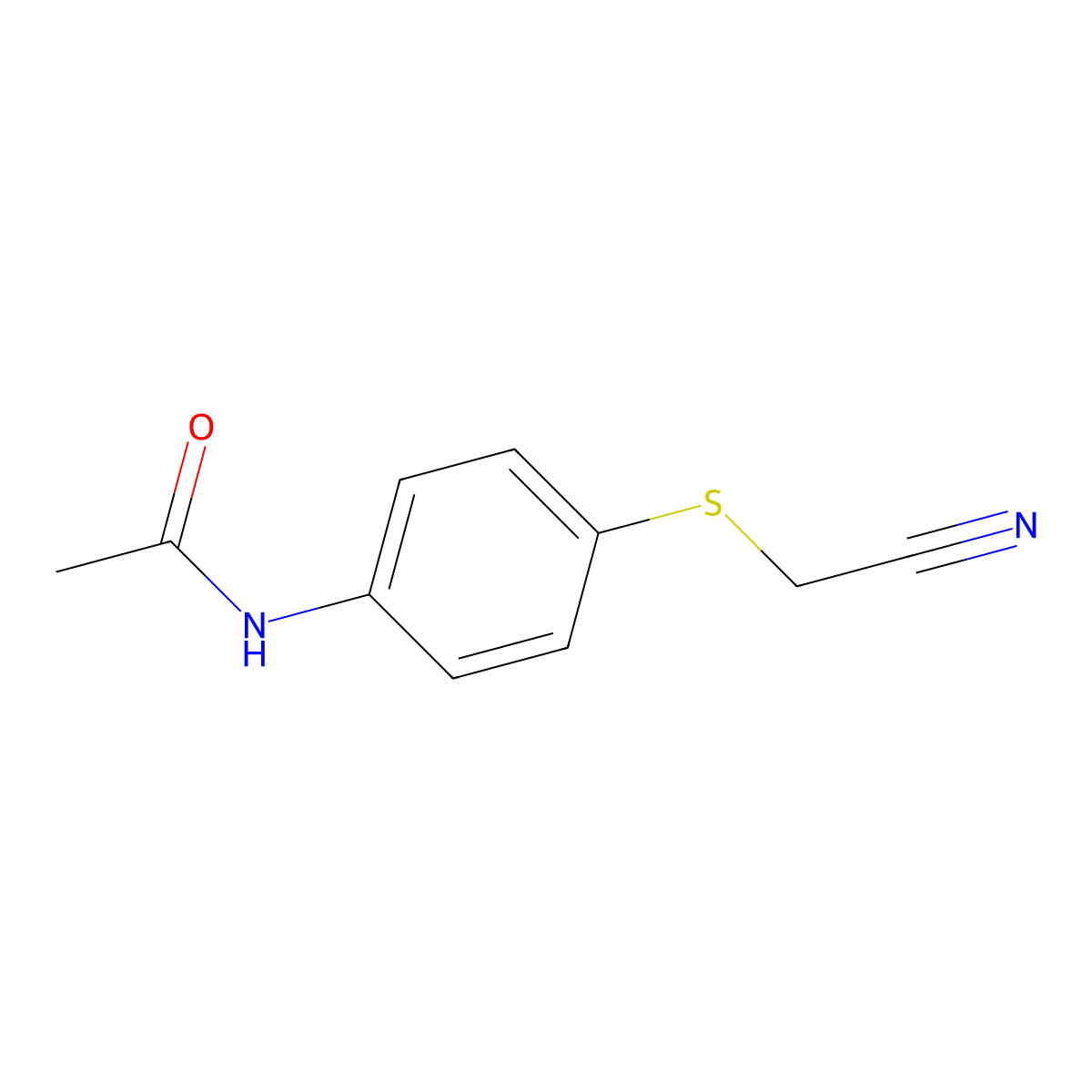 N-{4-[(cyanomethyl)sulfanyl]phenyl}acetamide molecular structure, CAS 117379-02-9