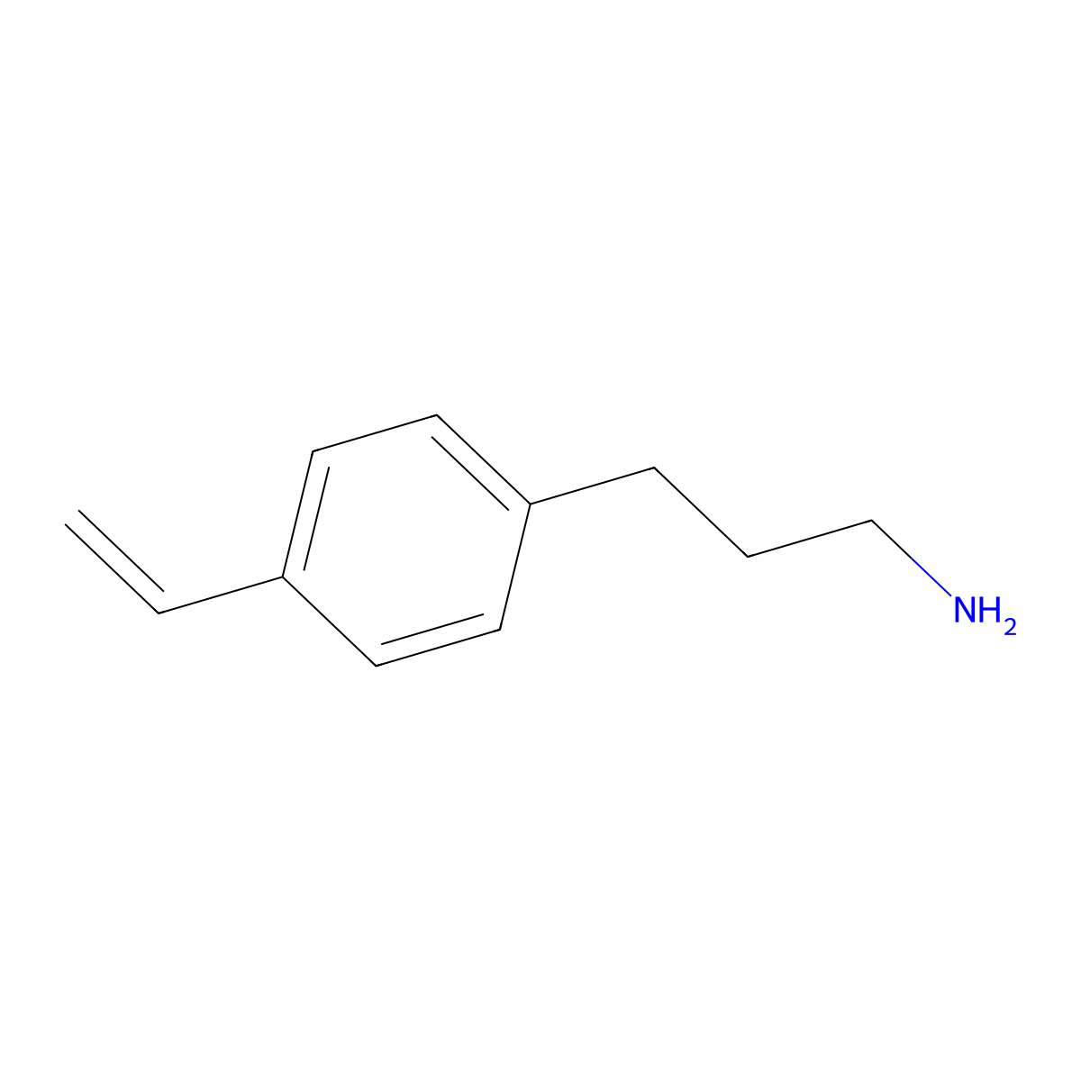 Benzenepropanamine, 4-ethenyl- molecular structure, CAS 117381-03-0