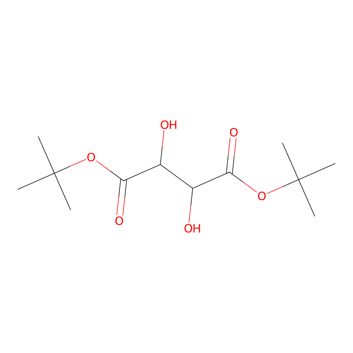 (+)-Di-tert-butyl L-tartrate molecular structure, CAS 117384-45-9