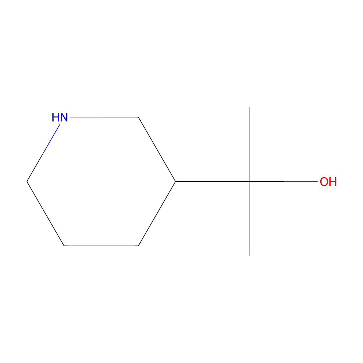 (S)-2-(piperidin-3-yl)propan-2-ol molecular structure, CAS 1173880-33-5