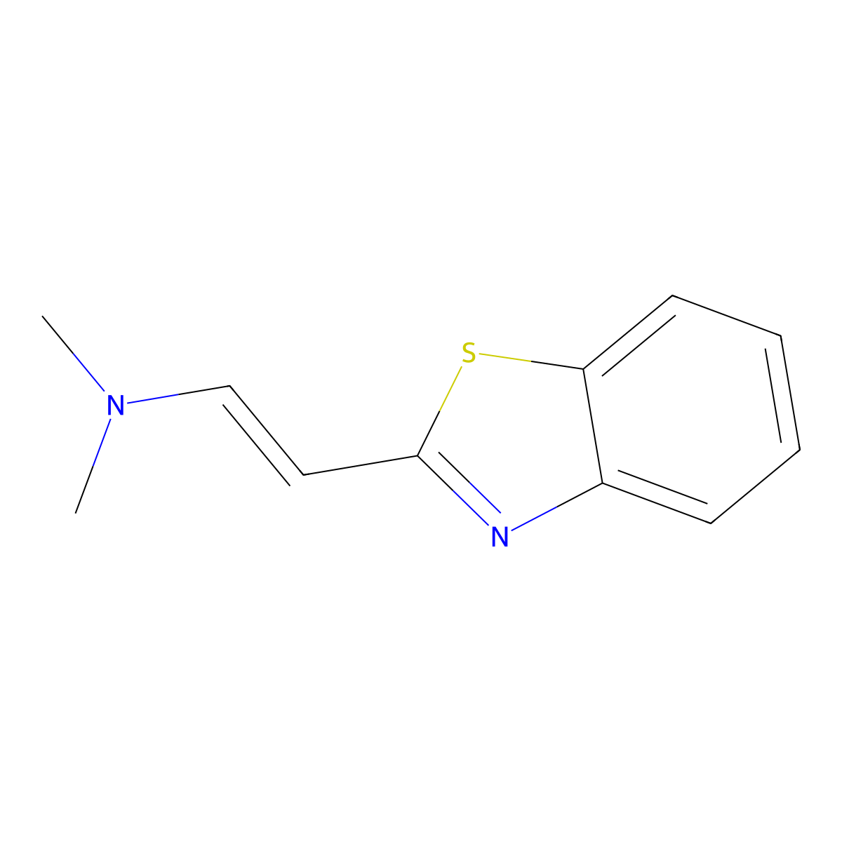 [2-(1,3-Benzothiazol-2-YL)ethenyl]dimethylamine molecular structure, CAS 1173888-05-5