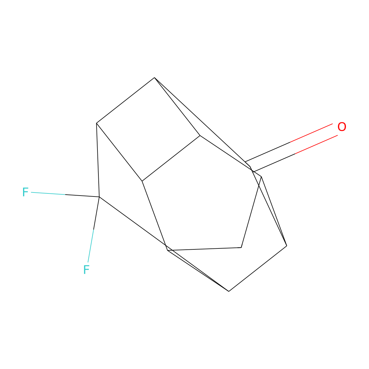 11,11-Difluoropentacyclo[5.4.0.0^{2,6}.0^{3,10}.0^{5,9}]undecan-8-one molecular structure, CAS 117389-49-8