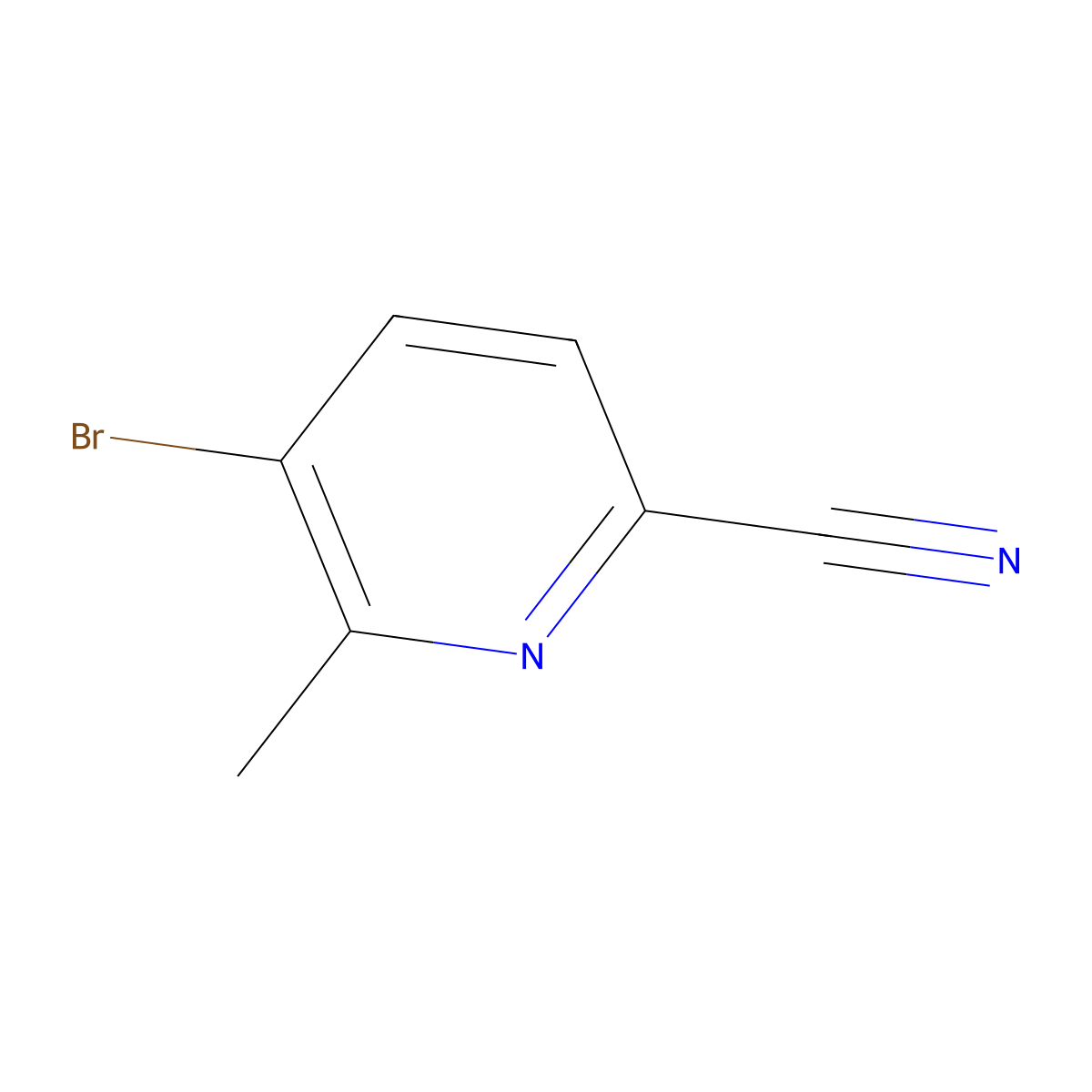 5-Bromo-6-methylpyridine-2-carbonitrile molecular structure, CAS 1173897-86-3
