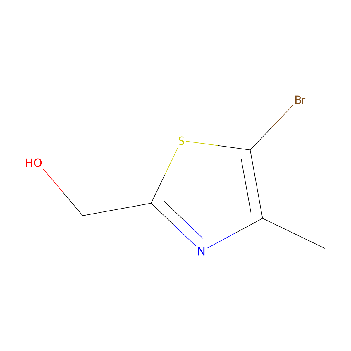 (5-Bromo-4-methylthiazol-2-yl)methanol molecular structure, CAS 1173897-87-4