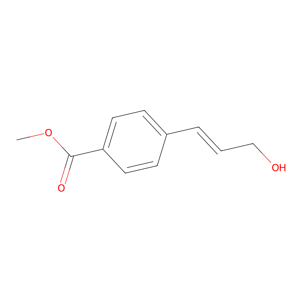 Methyl 4-((1E)-3-hydroxy-1-propen-1-yl)benzoate molecular structure, CAS 117390-08-6