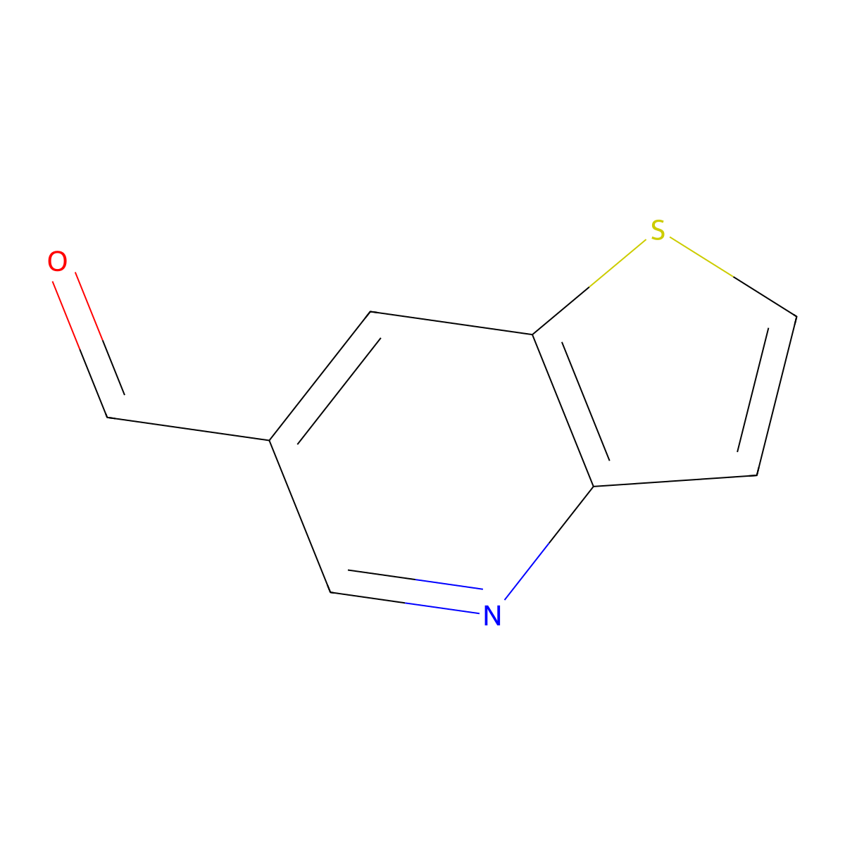 Thieno[3,2-b]pyridine-6-carbaldehyde molecular structure, CAS 117390-35-9