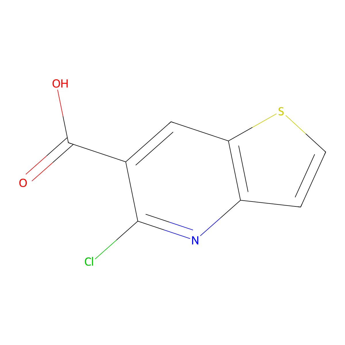 5-Chlorothieno[3,2-b]pyridine-6-carboxylic acid molecular structure, CAS 117390-36-0